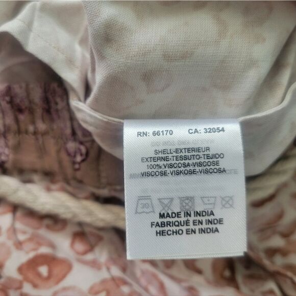 Anthropologie Ollari Tasseled Tapered Pull On Maueve Animal Print Pants XS NWT - Picture 7 of 7